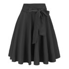 High Waisted A Line Skirt Elegant OL Style Lace Up Design Flowy Hem Perfect for Office Wear Wholesale Available