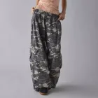 Womens Casual Loose Fit Camouflage Cargo Pants Multi Pocket Design Fall Winter Collection Wholesale Available
