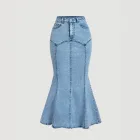 Wholesale Womens Skirts Blue Multiple Sizes OEM ODM Supplier