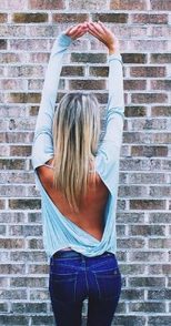 Plus Size Deep V Neck Long Sleeve Top Sexy Backless Design Available in Four Colors Wholesale Re