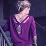 Womens Sexy Hollow Back Round Neck Short Sleeve T Shirt Spring Summer Collection Casual Wear Who
