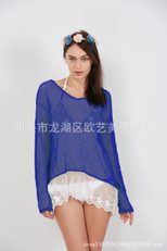 Lace Trim Sheer Top Sexy V Neck Long Sleeve Hollow Out Design Fashionable Layering Piece for Wom