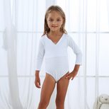 Deep V Neck Cross Back Long Sleeve Parent Child Top Kids Jumpsuit Swimsuit Comfortable Fabric St