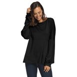 Off Shoulder Irregular Hem T Shirt Loose Fit Puffed Sleeves Minimalist Design Casual Wear for Al