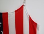 Color Block Asymmetrical Maxi Dress Sleeveless American Flag Print Elegant Style Wholesale Avail