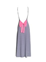 Striped Backless Maxi Dress with Bow Tie Slim Fit Spaghetti Straps Elegant Evening Gown Perfect