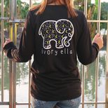 Couples Long Sleeve T Shirt Cute Cartoon Elephant Print Plus Size Womens Casual Top Wholesale Av