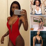 Deep V Neck Halter Bodysuit Sexy Backless Design Adjustable Straps Comfortable Fabric Perfect fo