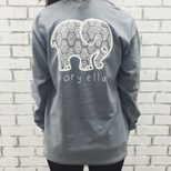 Womens Long Sleeve T Shirt Cute Cartoon Elephant Print Casual Style for Spring and Autumn Wholes