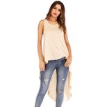 Irregular Hem Tail Skirt Button Detail Versatile Casual Style Perfect for Everyday Wear Wholesal