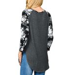 Womens Irregular Hem T Shirt 3 4 Sleeve Round Neck Casual Style Spring Collection Wholesale Avai