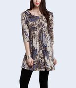 Floral Print A Line Dress 3 4 Sleeve Spring Style Casual Wear Wholesale Available fast shipping