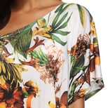 Floral Print Off Shoulder Maxi Dress Tassel Detail Irregular Hem Sun Protection Summer Casual We