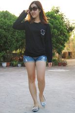 Couples Long Sleeve T Shirt Cute Cartoon Elephant Print Plus Size Womens Casual Top Wholesale Av