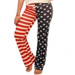 Casual Pants with American Flag Print Spring Collection Straight Leg Trendy Style for Streetwear