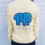 Slim Fit Round Neck Long Sleeve Womens T Shirt Cute Cartoon Elephant Print Casual Wear for Coupl