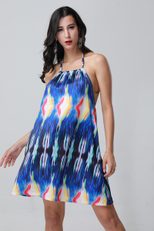 Digital Print Backless Dress Womens Sexy Beach Mini Dress Lightweight Stylish Perfect for Summer