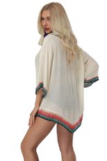 Lace Crochet Cover Up Sheer Knitted Top Beachwear Versatile Layering Wholesale Available customi