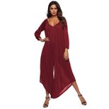 Sexy Deep V Backless Irregular Wide Leg Jumpsuit Autumn Collection Perfect for Parties and Event