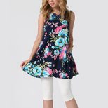 Sleeveless Floral Print Mini Dress Trendy Summer Style Versatile for Casual Outings Wholesale Av
