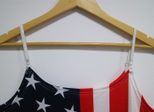 Color Block Asymmetrical Maxi Dress Sleeveless American Flag Print Elegant Style Wholesale Avail