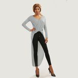 Sexy Bandage Dress Long Sleeve Asymmetrical Hem Fashionable Cross Design Autumn Collection Whole