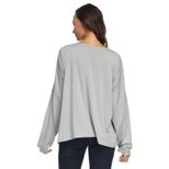 Off Shoulder Irregular Hem T Shirt Loose Fit Puffed Sleeves Minimalist Design Casual Wear for Al