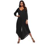 Sexy Deep V Backless Irregular Wide Leg Jumpsuit Autumn Collection Perfect for Parties and Event
