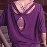 Womens Sexy Hollow Back Round Neck Short Sleeve T Shirt Spring Summer Collection Casual Wear Who