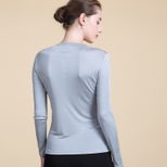 Silk Long Sleeve Womens T Shirt Solid Color Slim Fit Knitted Spring Fashion Casual Wear Wholesal
