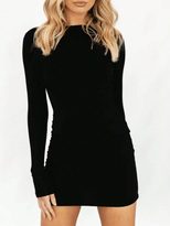 Womens Sexy Backless Dress Autumn Winter Bodycon Fit Stylish Design Elegant Party Wear Wholesale