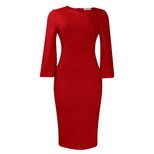 Asymmetrical Neck Long Sleeve Dress Fashionable OL Style Elegant and Chic Wholesale Available OE