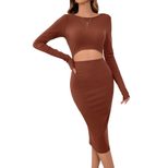 Knitted Bodycon Dress Sexy Hollow Design Slim Fit Elegant Style Perfect for Parties and Night Ou