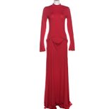 Elegant Womens Long Sleeve Maxi Dress Slim Fit Solid Color High Quality Fabric Winter Fashion fo