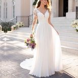 Elegant Mermaid Wedding Dress Deep V Neck Backless Sexy Design Perfect for Weddings and Evening