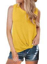 Twisted Hem Sleeveless T Shirt Fashionable Casual Style Round Neck Wholesale Supply Available cu