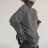 High Neck Womens Sweater Premium Quality Simple Design Solid Color Early Autumn Knitwear Wholesa