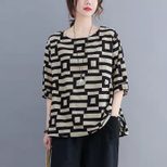 Cotton Linen Womens Casual Short Sleeve T Shirt Loose Fit Summer Style Flattering for Plus Sizes