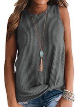 Twisted Hem Sleeveless T Shirt Fashionable Casual Style Round Neck Wholesale Supply Available cu