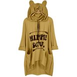 Plus Size Womens Loose Fit Hooded T Shirt Irregular Hem Autumn Winter Style Ready to Ship OEM OD