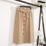High Waisted A Line Midi Skirt Floral Print Button Closure Comfortable Fit Summer Fashion for Women Wholesale