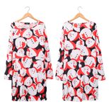 Long Sleeve Cartoon Print Midi Dress for Women Autumn Winter Style Available in Multiple Sizes Wholesale Ready