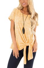 Twist Knot T Shirt for Women Irregular Short Sleeve Casual Summer Wear in Multiple Sizes