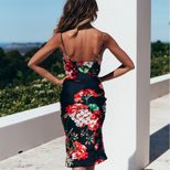 Leopard Print Backless Bodycon Dress Sexy Sleeveless Design Summer Party Wear Wholesale Availabl