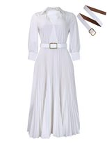 Plus Size Solid Color Dress Fashionable Elegant Design Autumn Wear for Women Wholesale Available