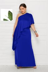 Plus Size Womens Off Shoulder Loose Dress Comfortable Fabric Casual Summer Wear
