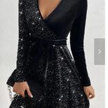 Velvet Sequin Dress Solid Color Sexy Style Autumn Winter Collection Ready to Ship Low MOQ privat