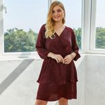 Plus Size Womens Dress Three Quarter Sleeve Spring Summer Collection