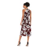 Floral Chiffon Midi Dress Sleeveless Bodycon Fit Elegant Design Perfect for Summer Events Wholes