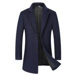 Mens Casual Business Overcoat Wool Blend Warm Lining Suit Collar Winter Style Wholesale Availabl